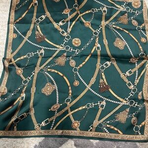 100% Silk hair scarf, square neck scarf , women boho , can also tie on bag strap